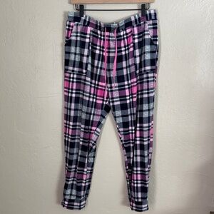 Jane and Bleecker Plaid Cozy Fleece Jogger Pajama Lounge Pants Women’s Medium